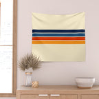 Mitsunari - Classic Retro Stripes Wall Tapestry Gallery Image 2