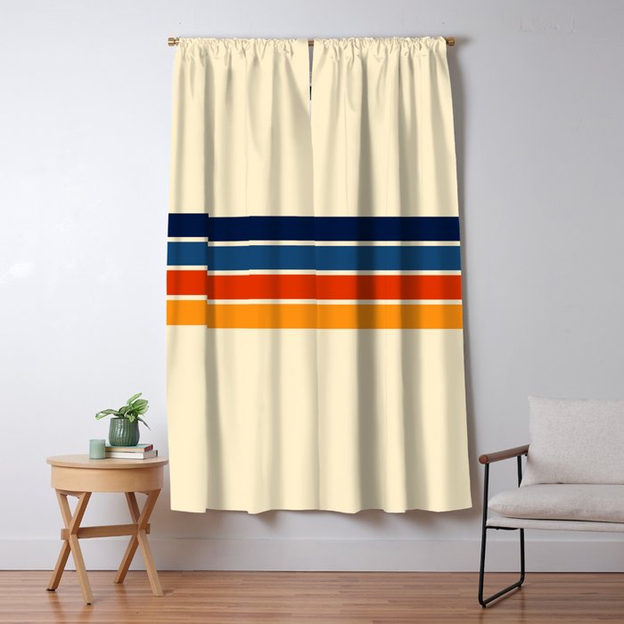 Mitsunari - Classic Retro Stripes Window Curtain Gallery Image 1