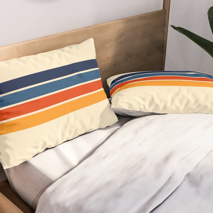 Mitsunari - Classic Retro Stripes Pillow Sham Gallery Image 2