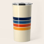 Mitsunari - Classic Retro Stripes Travel Mug Gallery Image 1