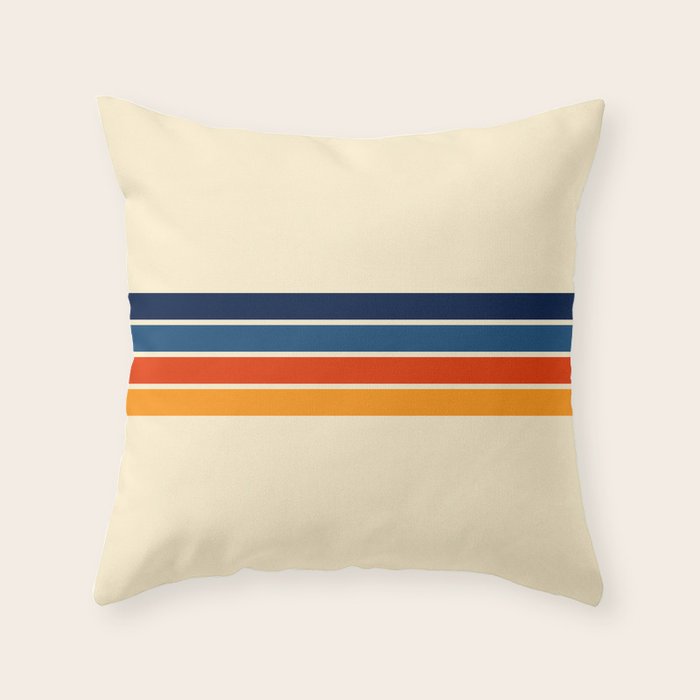 Mitsunari - Classic Retro Stripes Throw Pillow Gallery Image 6