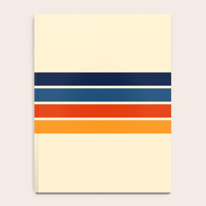 Mitsunari - Classic Retro Stripes Notebook Gallery Image 4
