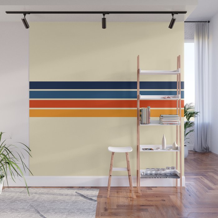 Mitsunari - Classic Retro Stripes Wall Mural Gallery Image 1