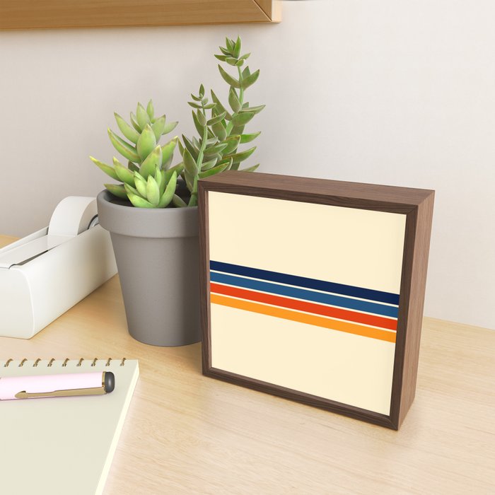 Mitsunari - Classic Retro Stripes Mini Art Print Gallery Image 2