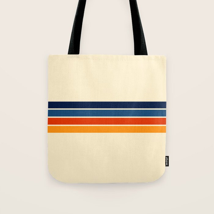 Mitsunari - Classic Retro Stripes Tote Bag Gallery Image 1