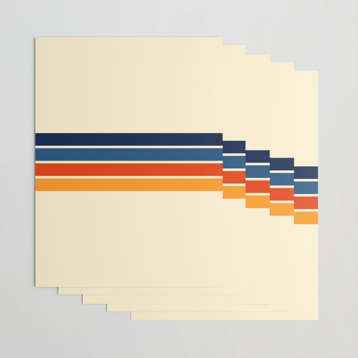 Mitsunari - Classic Retro Stripes Wrapping Paper Gallery Image 3