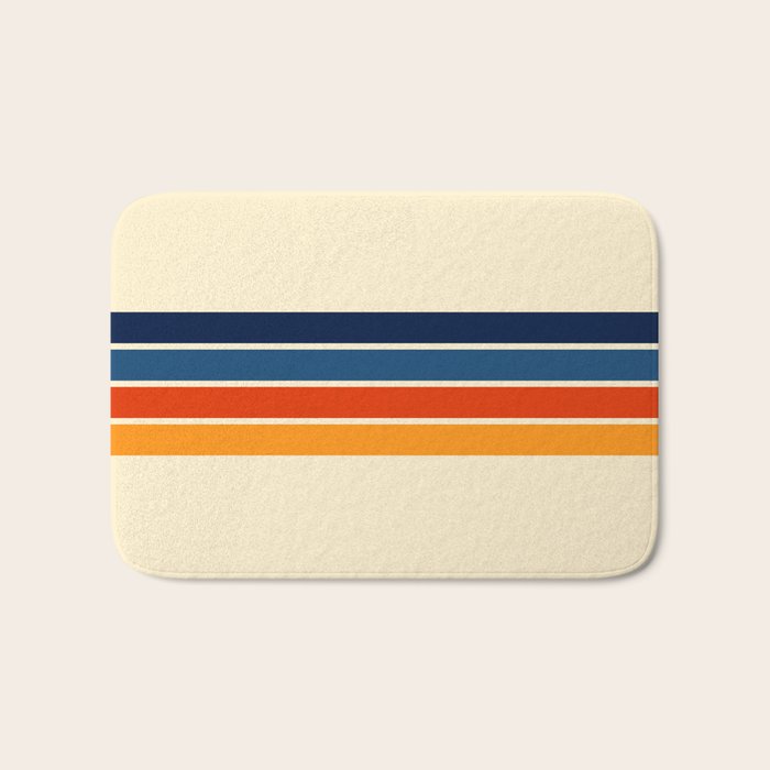 Mitsunari - Classic Retro Stripes Bath Mat Gallery Image 1