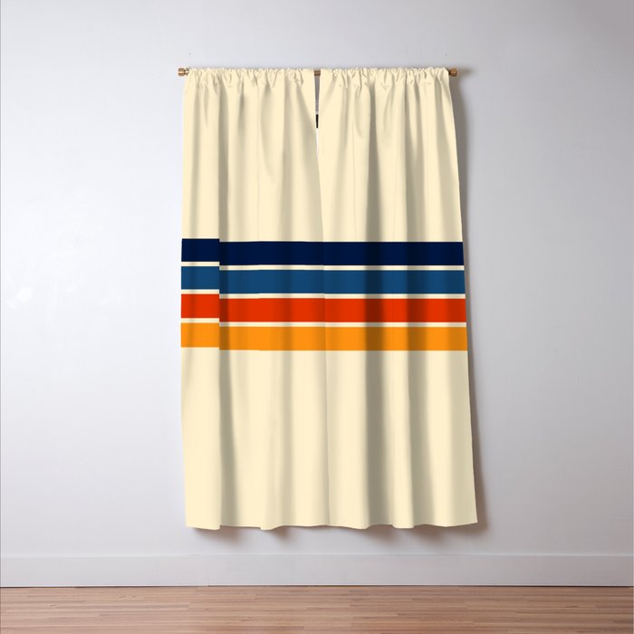 Mitsunari - Classic Retro Stripes Window Curtain Gallery Image 3