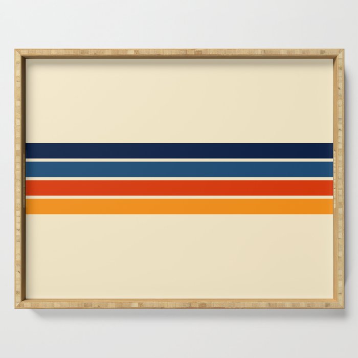 Mitsunari - Classic Retro Stripes Serving Tray Gallery Image 1