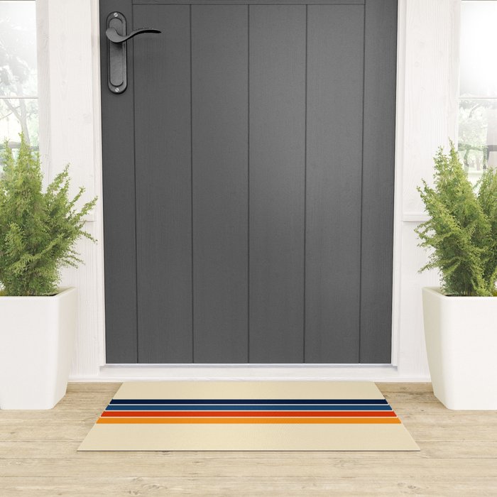 Mitsunari - Classic Retro Stripes Welcome Mat Gallery Image 3