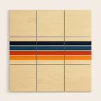 Mitsunari - Classic Retro Stripes Wood Wall Art Gallery Image 1