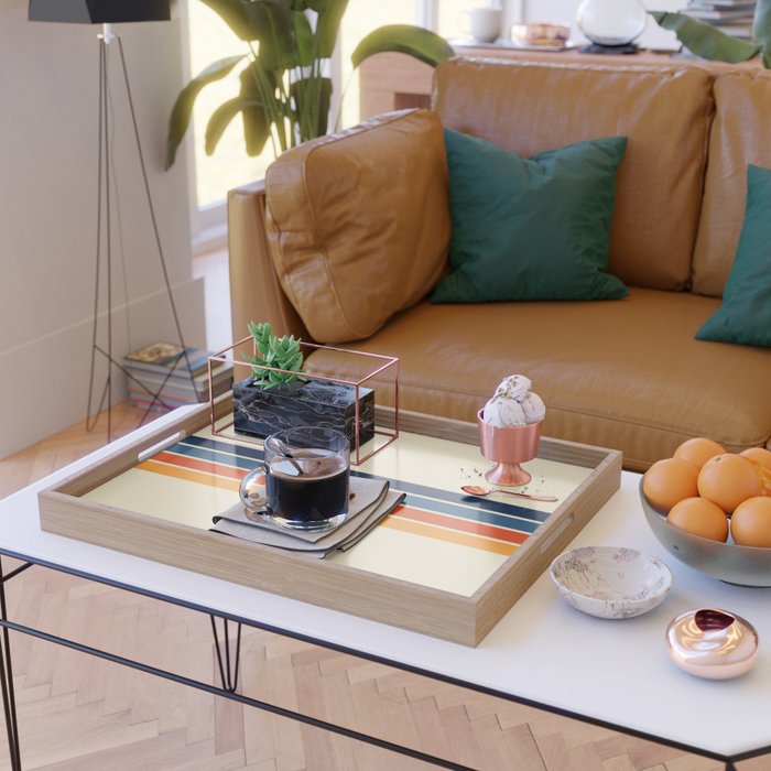 Mitsunari - Classic Retro Stripes Serving Tray Gallery Image 2