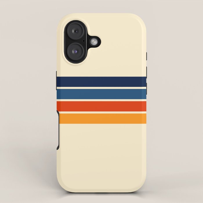 Mitsunari - Classic Retro Stripes iPhone Case Gallery Image 1