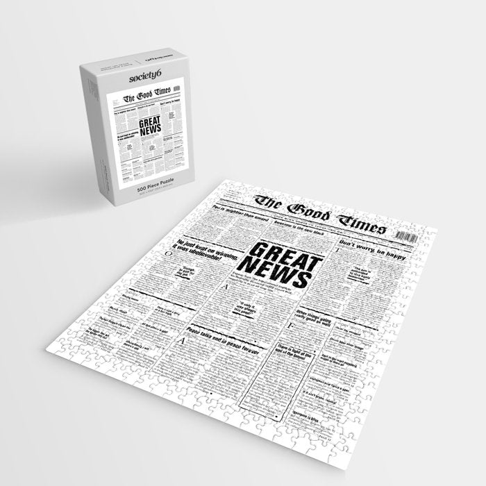 The Good Times Vol. 1, No. 1 / Newspaper with only good news Jigsaw Puzzle Gallery Image 2