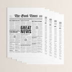 The Good Times Vol. 1, No. 1 / Newspaper with only good news Wrapping Paper Gallery Image 3