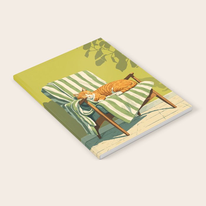 Sleeping Ginger Cat Sunshine Notebook Gallery Image 1