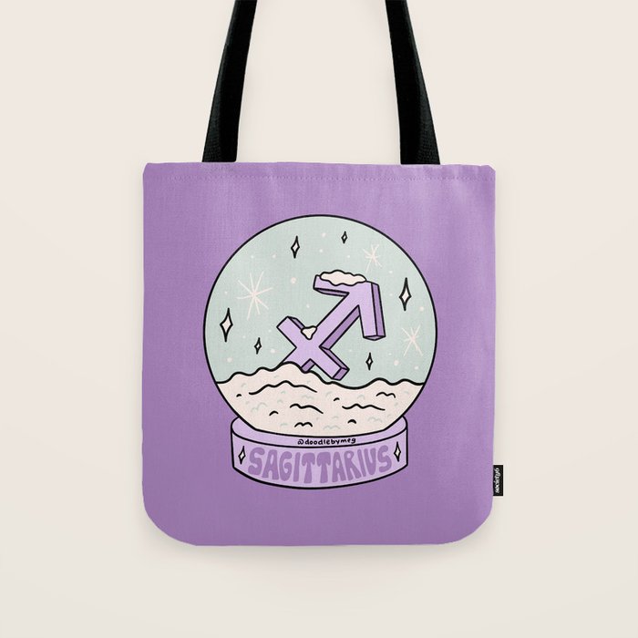 Sagittarius Snow Globe Tote Bag Gallery Image 1
