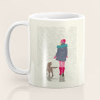 A Girl Her Dog and the Snow Coffee Mug Gallery Image 3