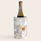 Mother of Pearl, Exotic Tiles Photography, Neutral Minimal Geometrical Graphic Design Wine Chiller Gallery Image 1