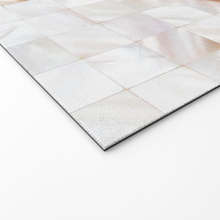 Mother of Pearl, Exotic Tiles Photography, Neutral Minimal Geometrical Graphic Design Welcome Mat Gallery Image 2