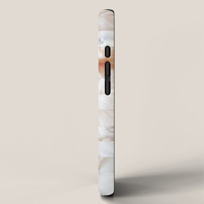 Mother of Pearl, Exotic Tiles Photography, Neutral Minimal Geometrical Graphic Design iPhone Case Gallery Image 2