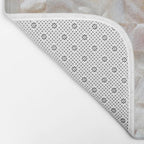 Mother of Pearl, Exotic Tiles Photography, Neutral Minimal Geometrical Graphic Design Bath Mat Gallery Image 2