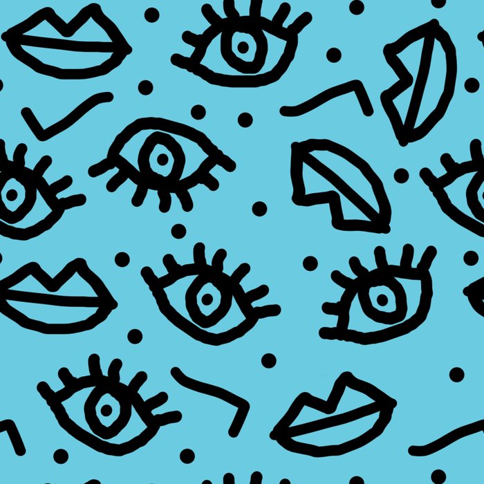 Wowzers - memphis throwback retro neon face eyes fashion print design dorm college trendy gifts Coffee Mug Gallery Image 2