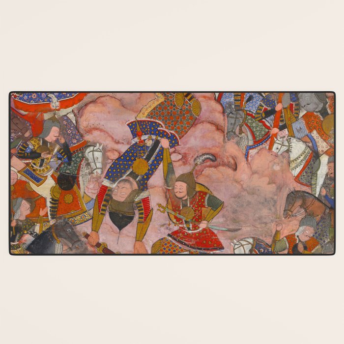 Antique Persian Art Battle Scene Desk Mat Gallery Image 3