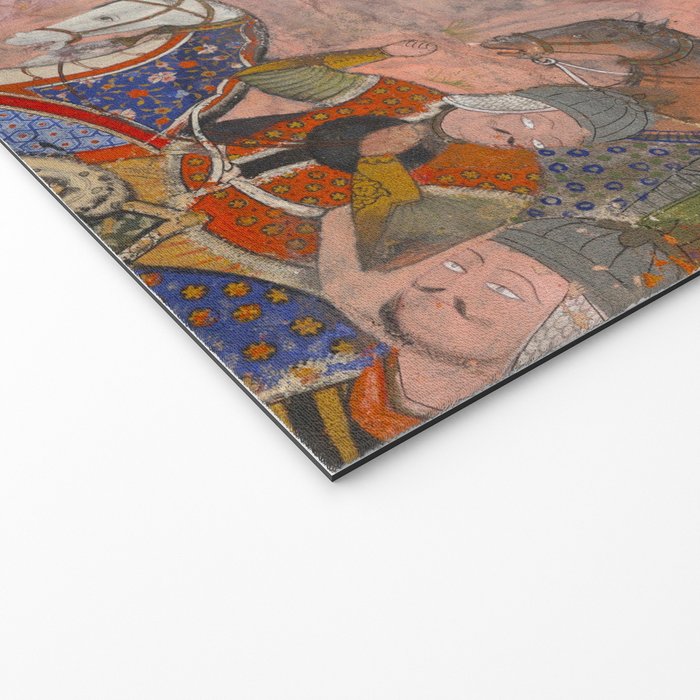 Antique Persian Art Battle Scene Welcome Mat Gallery Image 2