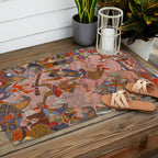 Antique Persian Art Battle Scene Outdoor Rug Gallery Image 2