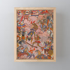 Antique Persian Art Battle Scene Mini Art Print Gallery Image 1