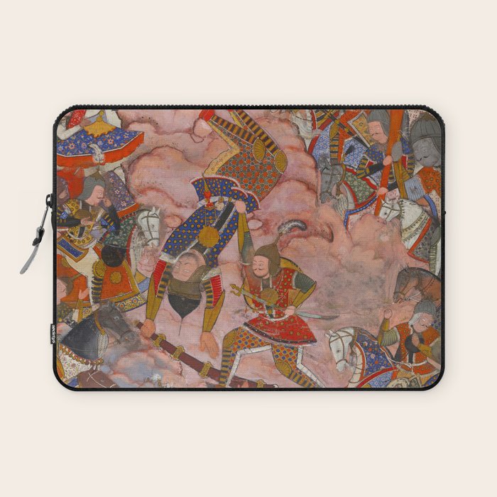 Antique Persian Art Battle Scene Laptop Sleeve Gallery Image 1