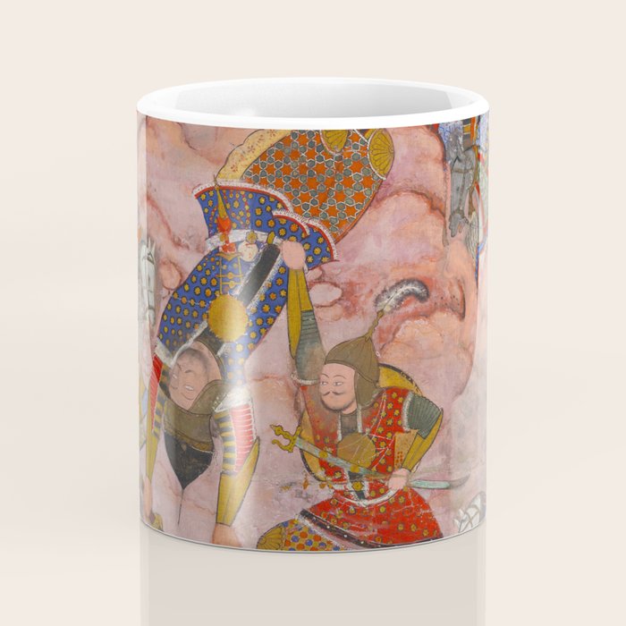 Antique Persian Art Battle Scene Coffee Mug Gallery Image 4