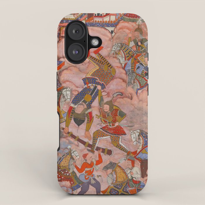 Antique Persian Art Battle Scene iPhone Case Gallery Image 1