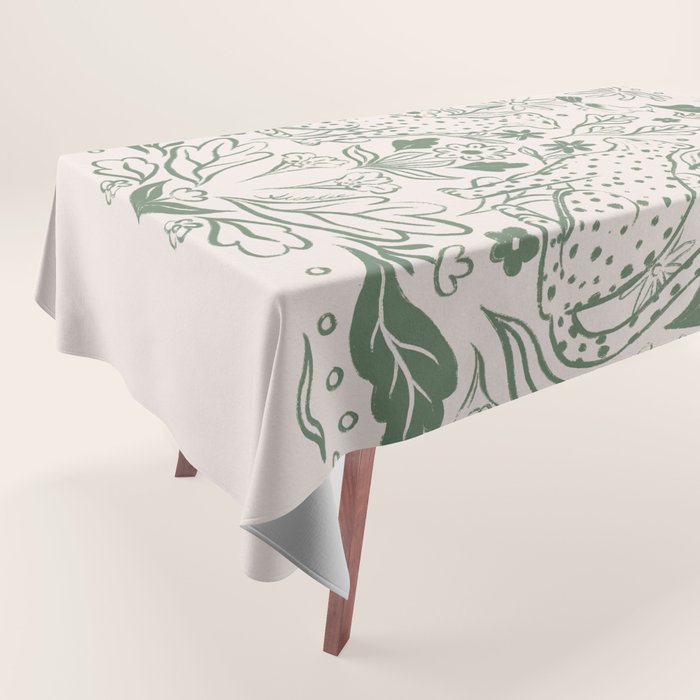 All About Balance Lines (olive) Tablecloth Gallery Image 1