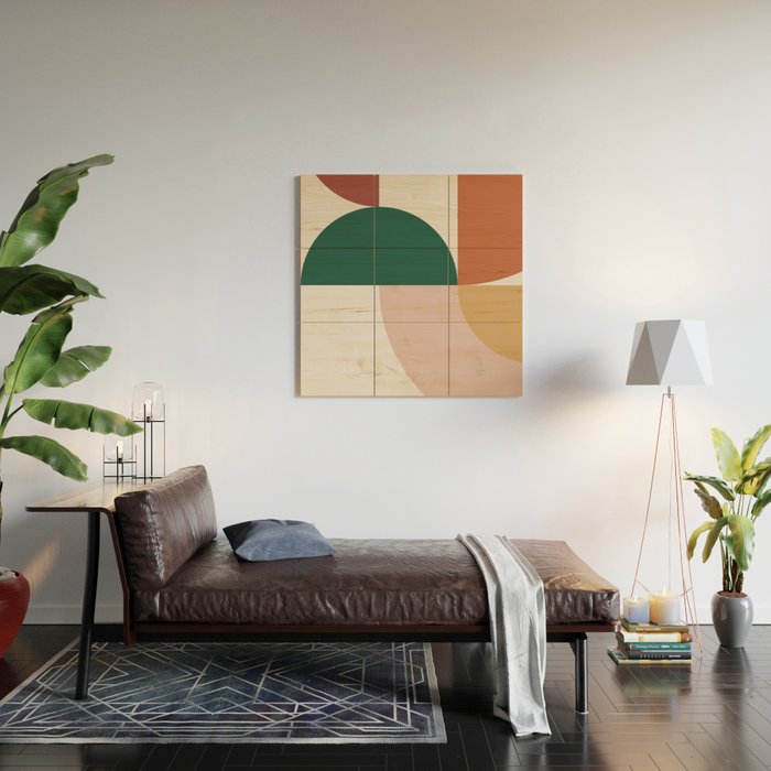 Abstract Geometric 12 Wood Wall Art Gallery Image 2