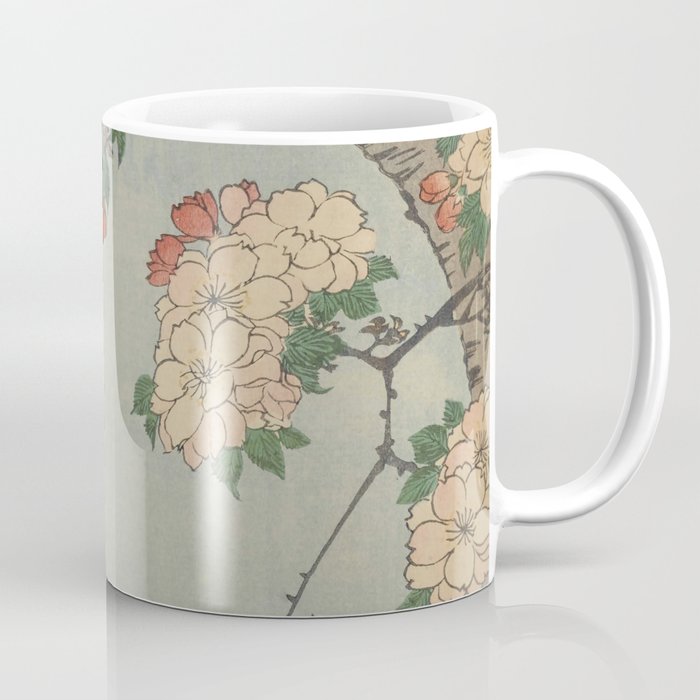 Cherry Blossoms on Spring River Ukiyo-e Japanese Art Coffee Mug Gallery Image 1