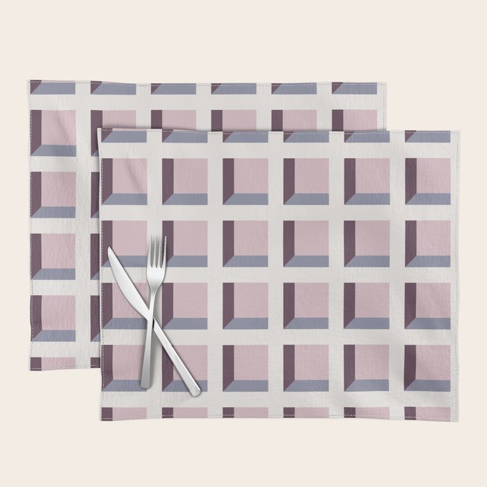 Minimalist 3D Pattern VIII Placemat Gallery Image 1