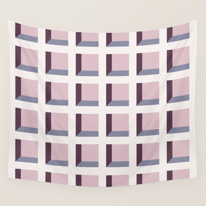 Minimalist 3D Pattern VIII Wall Tapestry Gallery Image 4