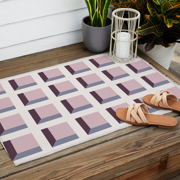 Minimalist 3D Pattern VIII Outdoor Rug Gallery Image 2
