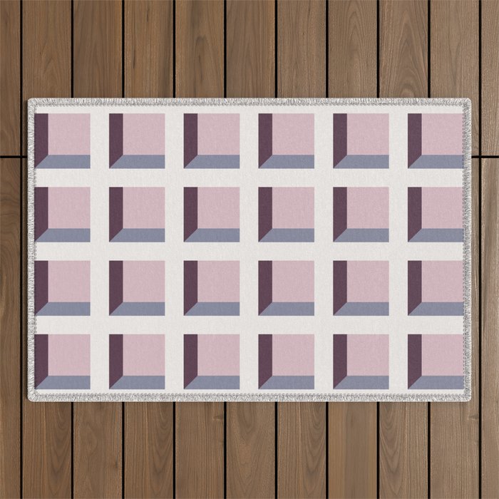 Minimalist 3D Pattern VIII Outdoor Rug Gallery Image 1