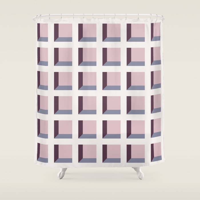 Minimalist 3D Pattern VIII Shower Curtain Gallery Image 1