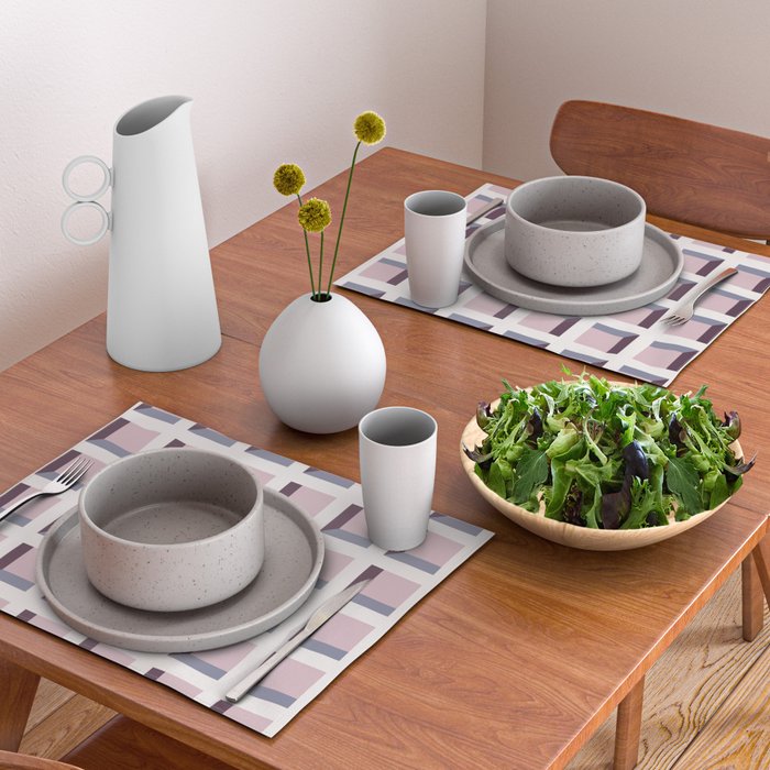 Minimalist 3D Pattern VIII Placemat Gallery Image 2
