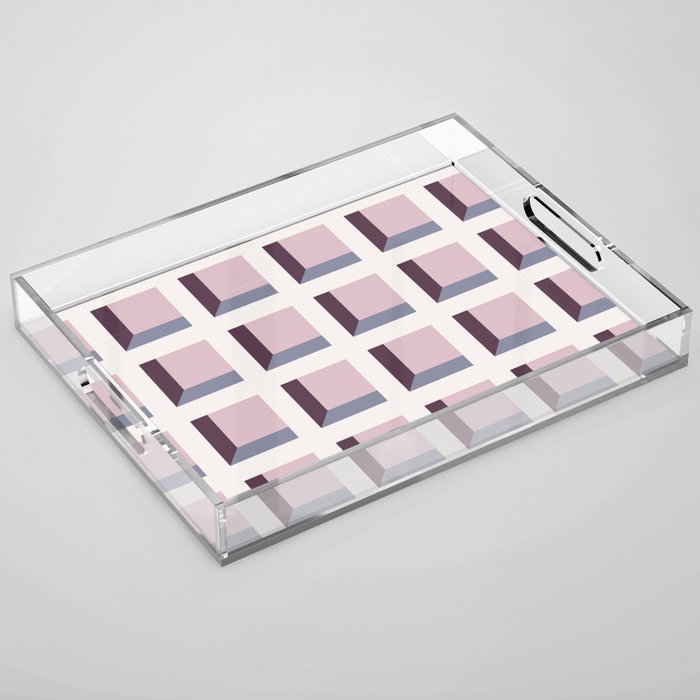 Minimalist 3D Pattern VIII Acrylic Tray Gallery Image 1