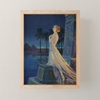 Melody of Ancient Egypt Art Deco romantic female figure by the River Nile painting by Henry Clive Mini Art Print Gallery Image 1