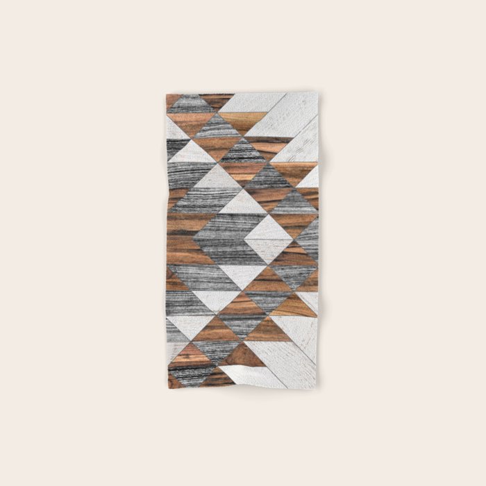 Urban Tribal Pattern No.12 - Aztec - Wood Bath Towel Gallery Image 1