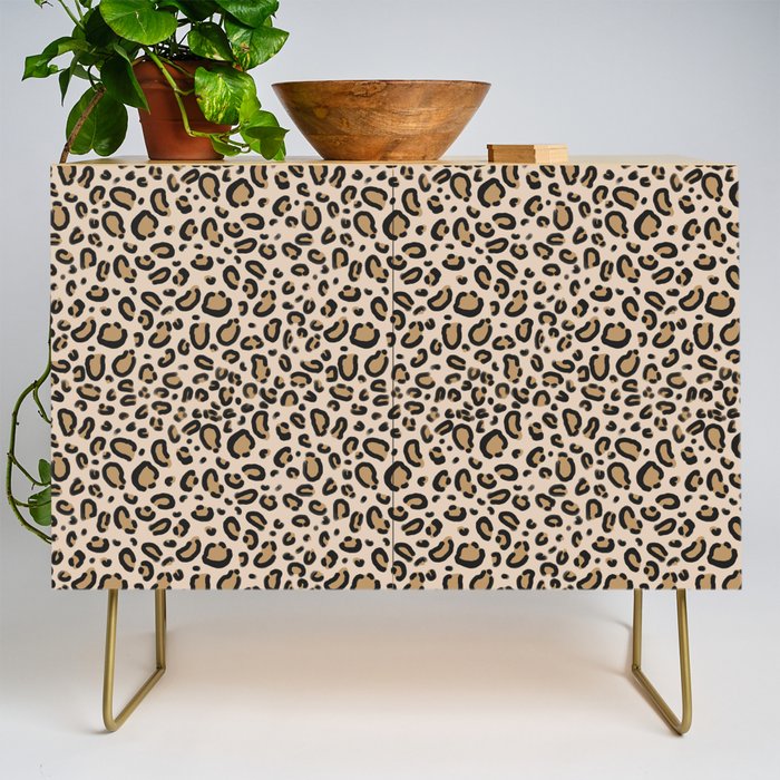 Leopard print - classic cheetah print, animal print Credenza Gallery Image 1