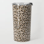 Leopard print - classic cheetah print, animal print Travel Mug Gallery Image 2