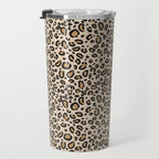 Leopard print - classic cheetah print, animal print Travel Mug Gallery Image 3