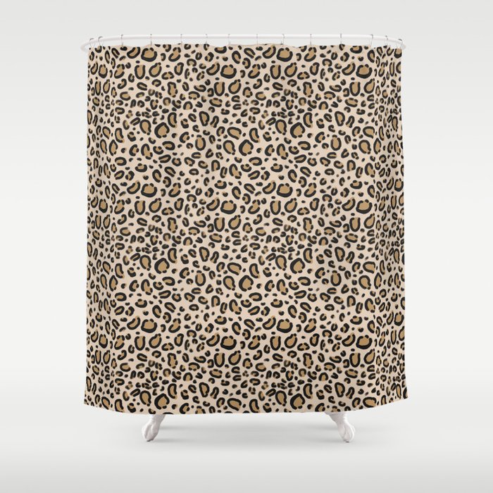 Leopard print - classic cheetah print, animal print Shower Curtain Gallery Image 1